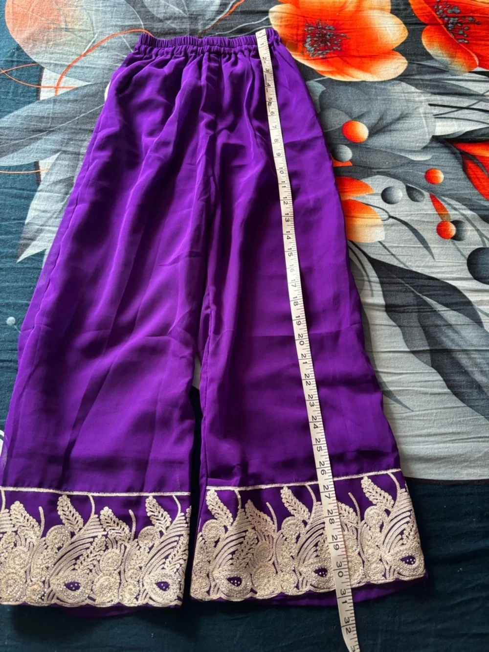 Embellished Cream and Sage Floral kids Salwar Kameez